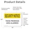Signmission These Premises Are Alarmed OSHA Security Notice Sign, Vinyl Decal, 14in W x 10in L, 2PK OS-2PACK-SN-D-1014-L-11650 - alternate 6